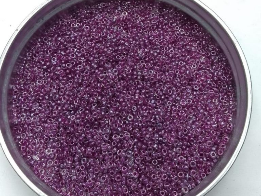 Grape Purple Round Rocaille Glass Seed Beads- 2 mm