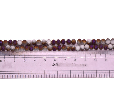 Amethyst Purple and White Double Tone Crystal Beads