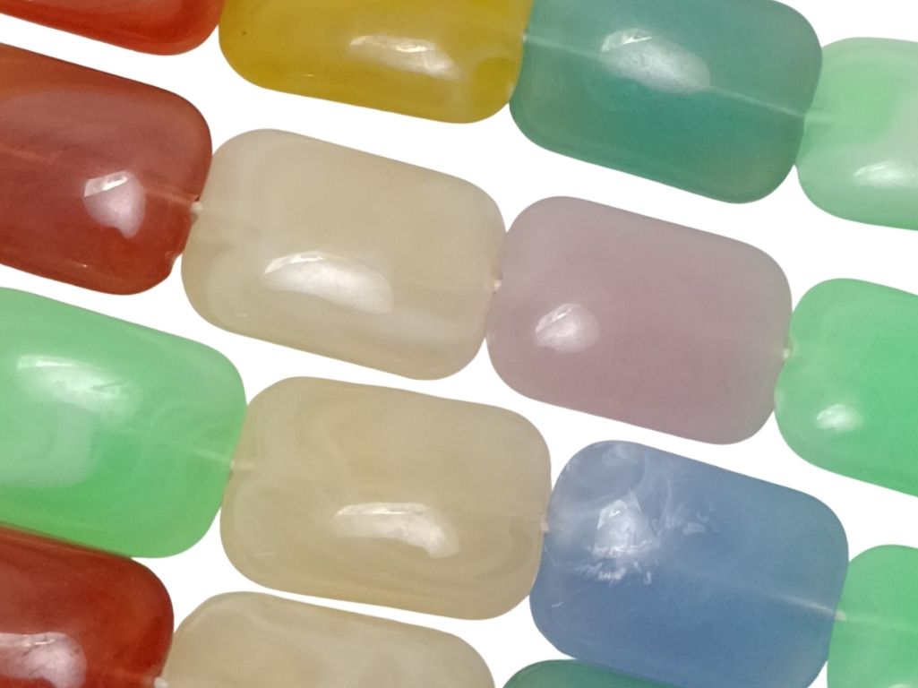 Multicolour Rectangle Resin Stones
