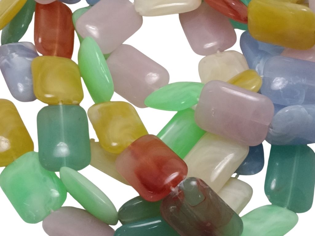 Multicolour Rectangle Resin Stones