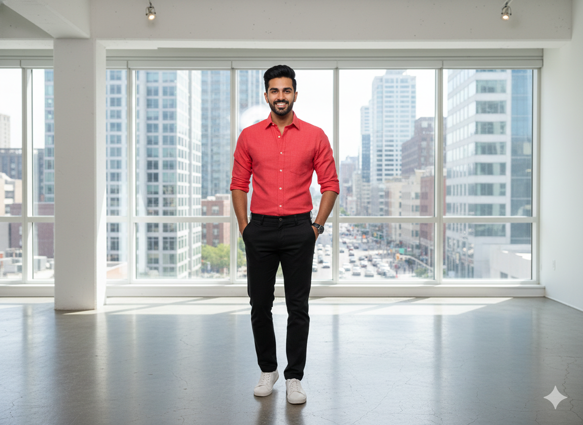 गहरे गुलाबी रंग का कॉटन लिनन कपड़ा