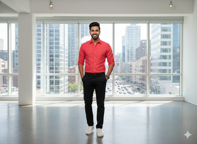 गहरे गुलाबी रंग का कॉटन लिनन कपड़ा