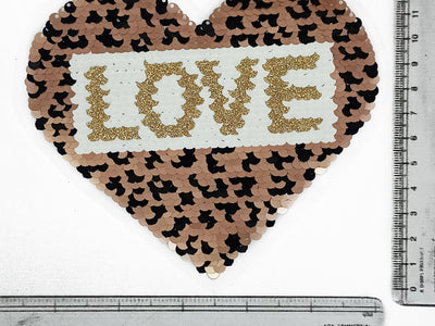 Multicolor Heart Reversible Sequins Motifs