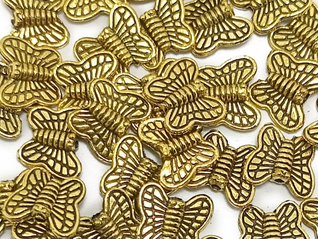 Golden Butterfly Zinc Metal Charms