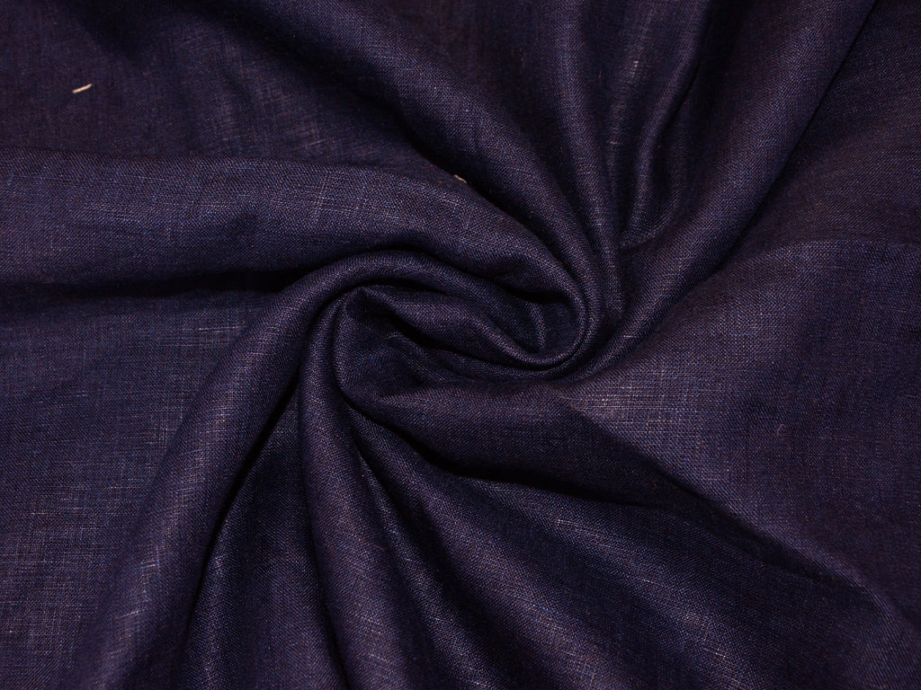 Precut of Denim Blue Colour Pure Linen Fabric - 60 Lea