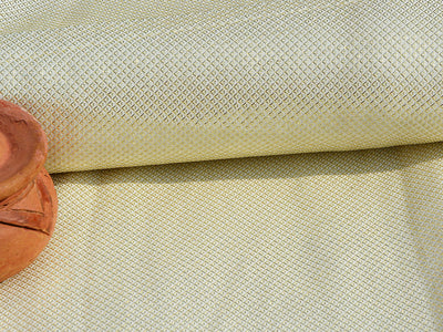 Water Golden Geometric Metallic Mesh Shimmer Interlock Bonding Fabric