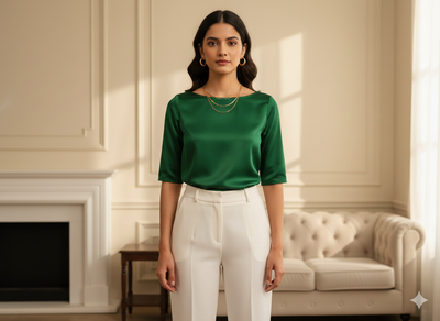 Dark Green Plain Malai Satin Fabric  (Wholesale)