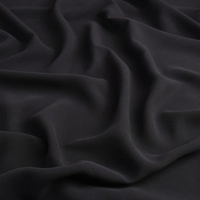 Black Plain Faux Georgette Fabric