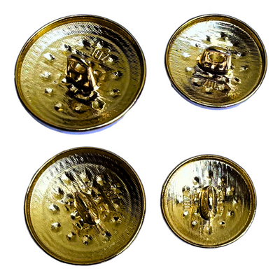 Red & Golden Color Traditional Designer 1 Hole Metal Buttons