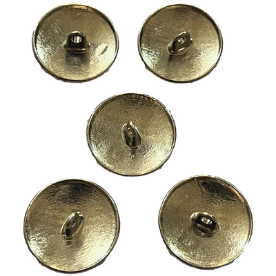 Pure Silver Color Eye Catchy Floral 1 Hole Round Metal Buttons