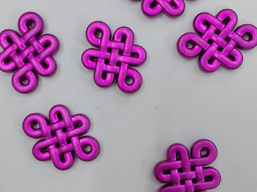 Purple Designer Plastic Beads