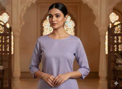 Purple Plain 100% Pure Mul Mul Cotton