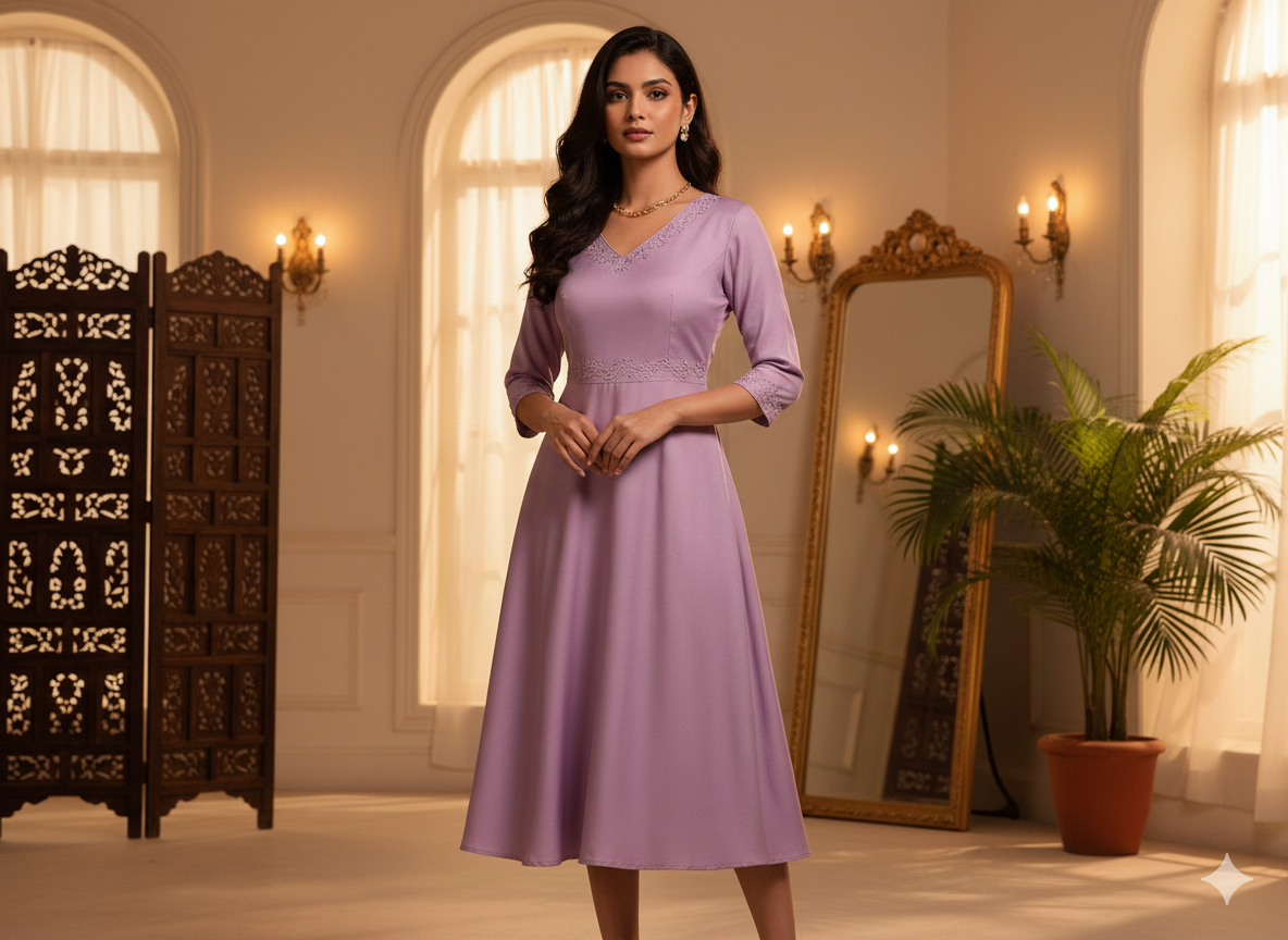 Light Purple Plain Malai Satin Fabric  (Wholesale)