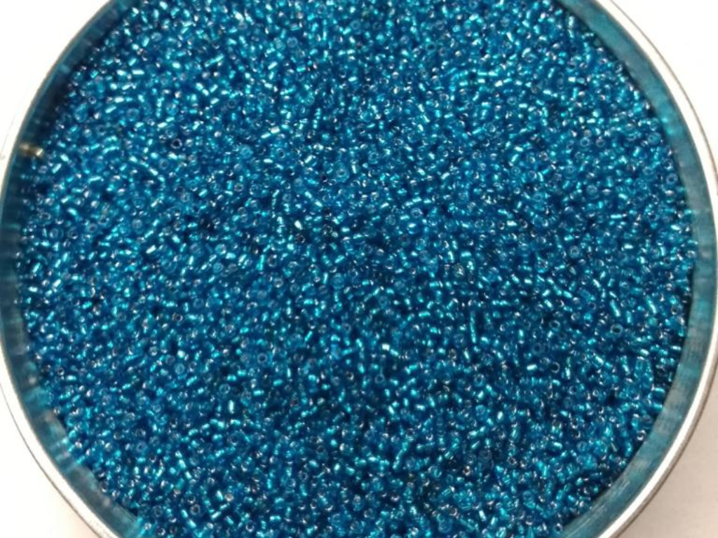 Bright Blue Round Rocaille Glass Seed Beads