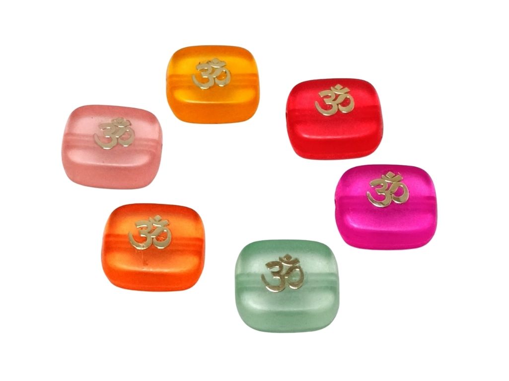 Assorted Rectangular Resign Om Charms