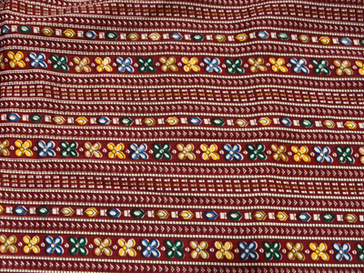 Maroon Traditional Digitally Printed Butter Crepe Fabric