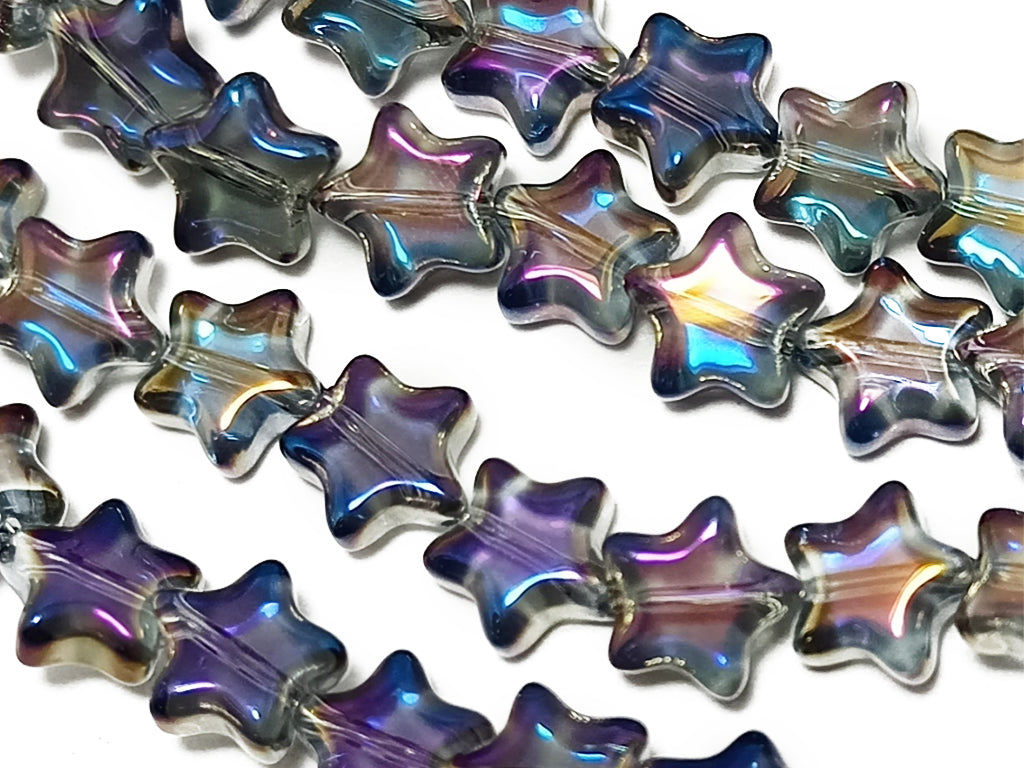 Multicolor Star Shaped Designer Glass Beads