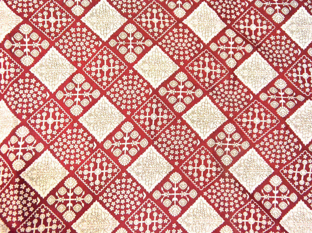 Maroon Diamond Digitally Printed Butter Crepe Fabric