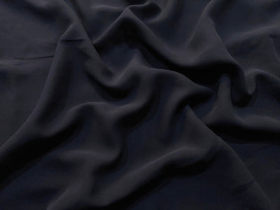 Precut of 2.5 Meters of Black Plain Georgette Fabric
