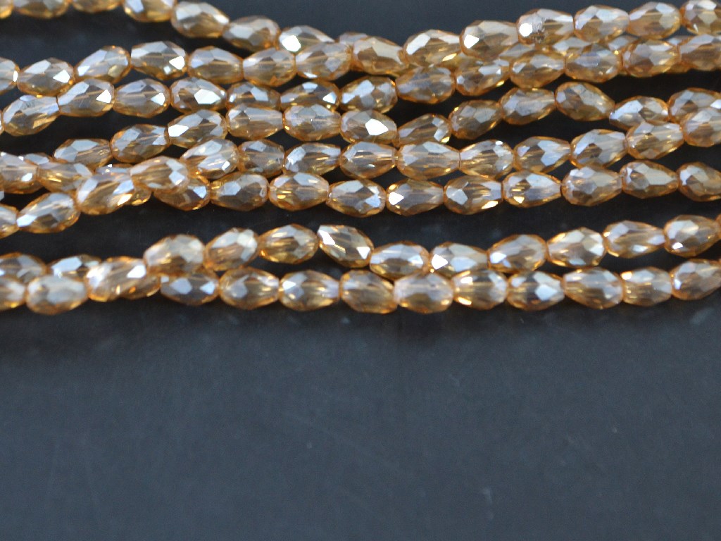 Golden Shadow Drop / Briolette Crystal Beads | The Design Cart (4079157608482)