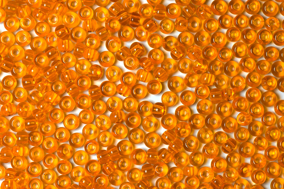 Pumpkin Orange Transparent Preciosa Seeds Beads