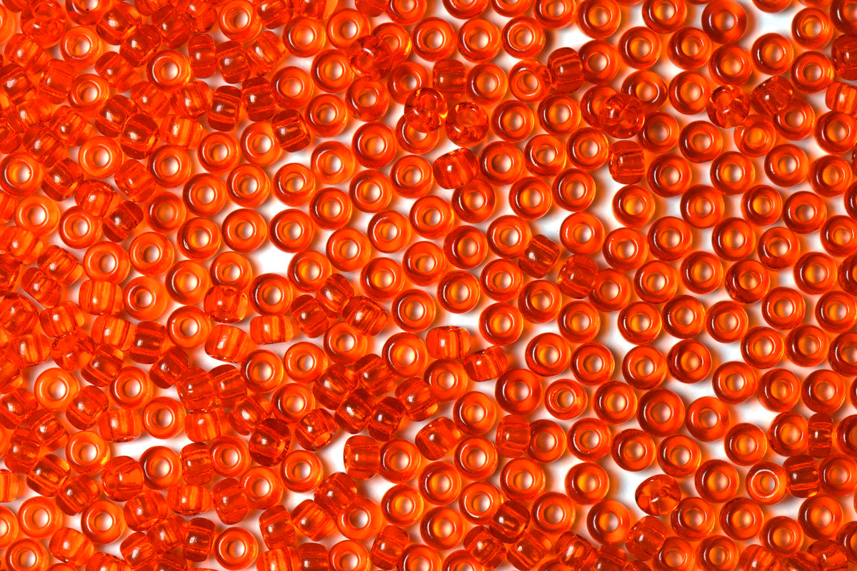 Orange Transparent Preciosa Seeds Beads