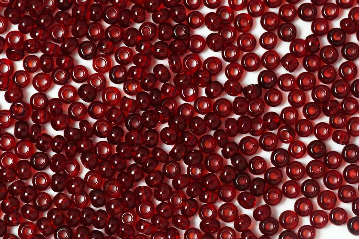 Maroon Transparent Preciosa Seeds Beads