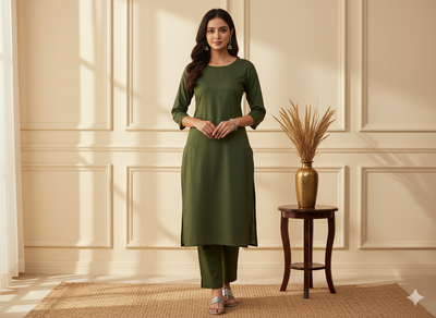 समुद्री शैवाल हरा सादा चमकता हुआ सूती कपड़ा (थोक)