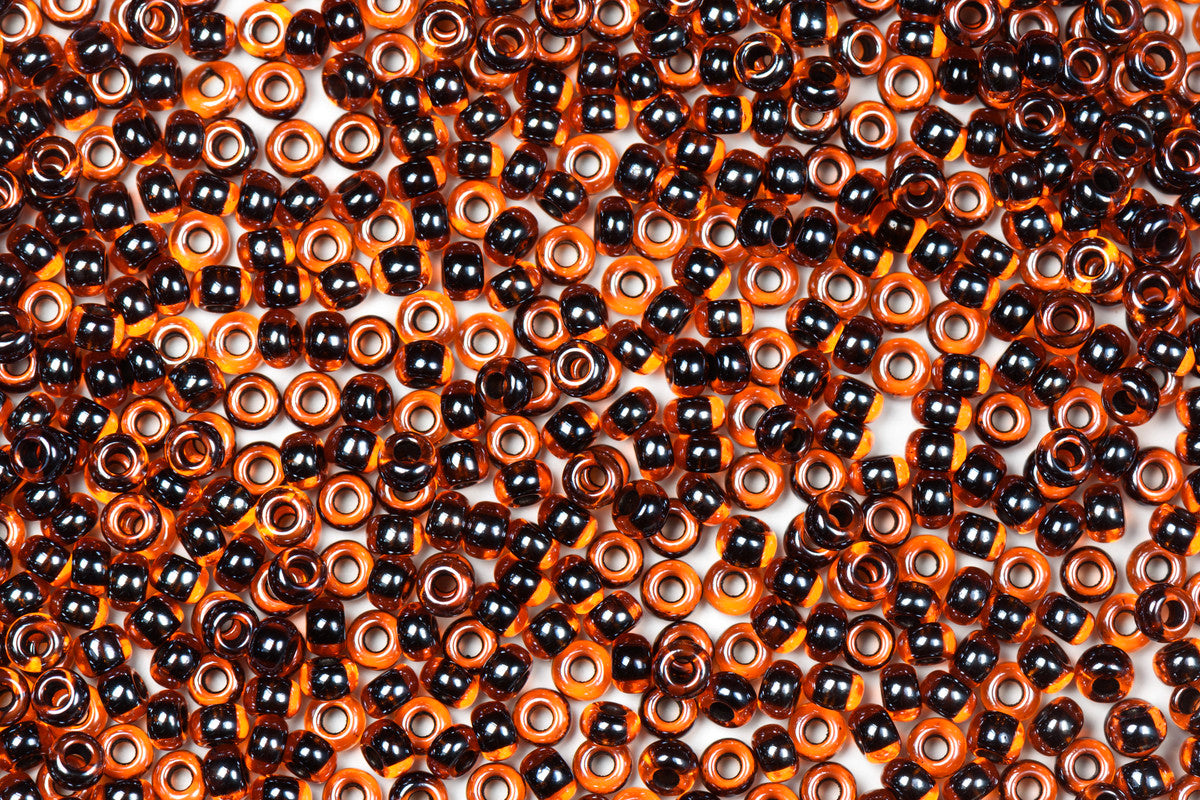 Lava Yellow Preciosa Luster Inside Round Rocailles Seeds Beads