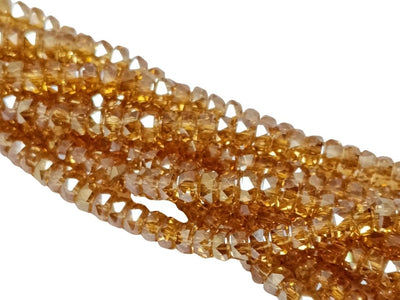 Light golden Rainbow New Half Cut Crystal Beads