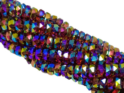 Multicolour Rainbow New Half Cut Crystal Beads