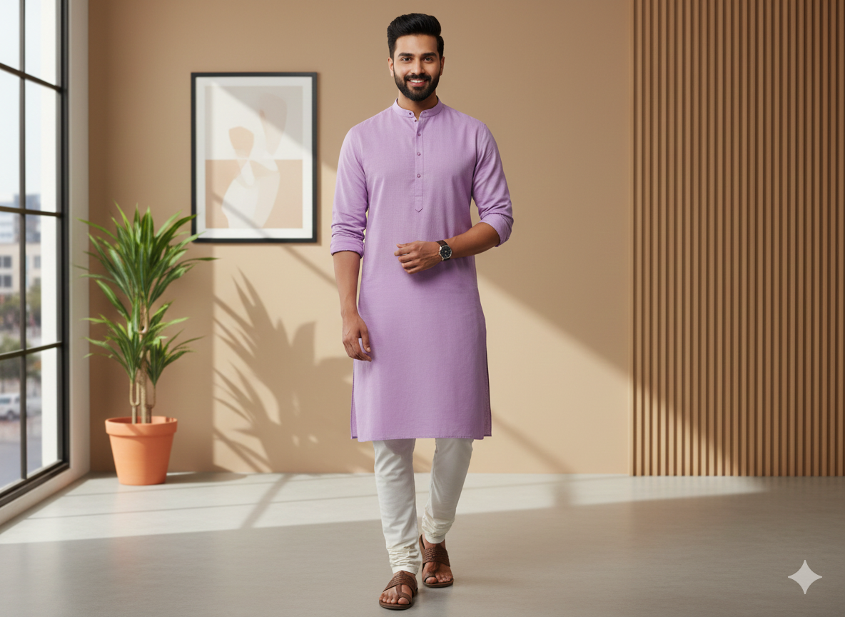 बेबी पिंक प्लेन प्रीमियम कॉटन लिनन फ़ैब्रिक