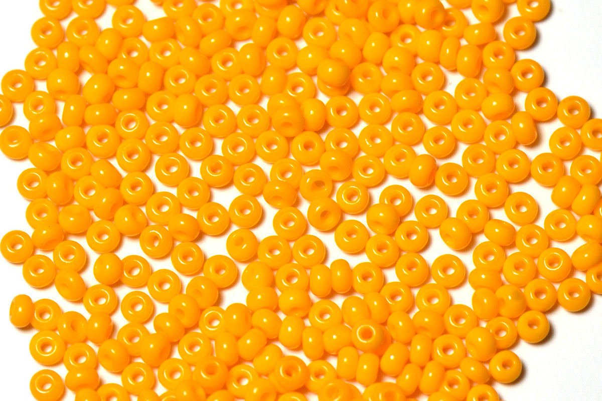 Fire Yellow Opaque Preciosa Seeds Beads