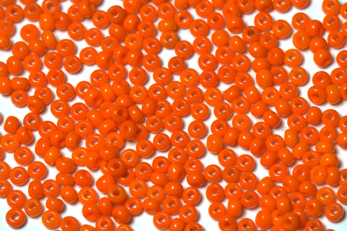 Orange Opaque Preciosa Seeds Beads