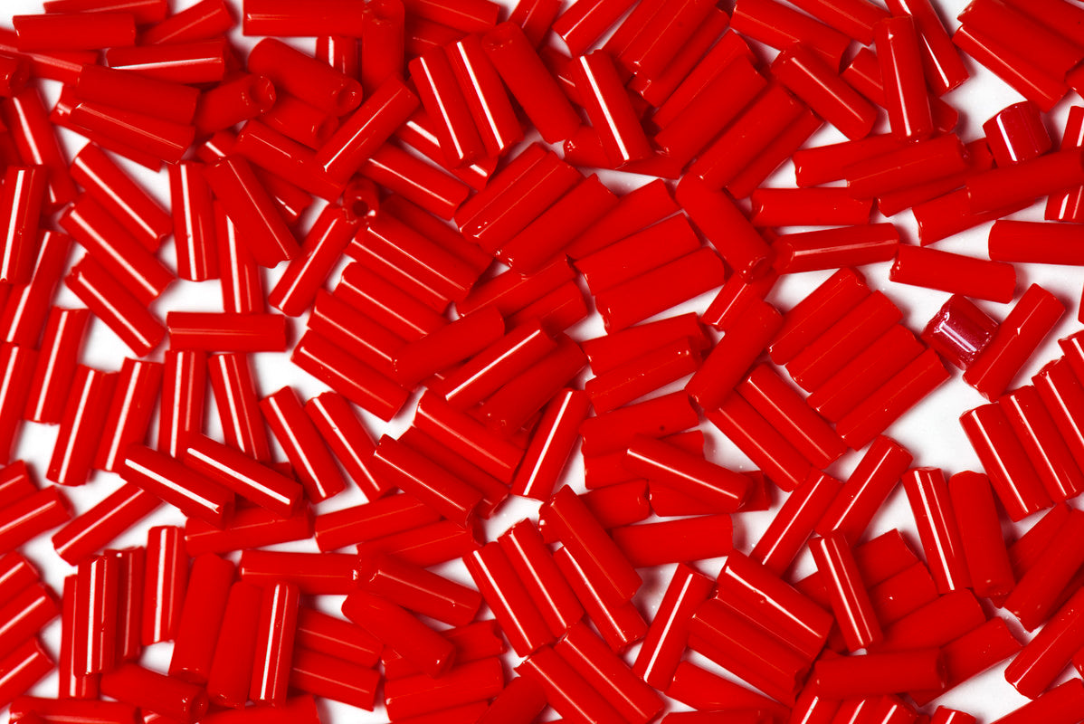 Bright Red Preciosa Macco Tubes Seeds Beads