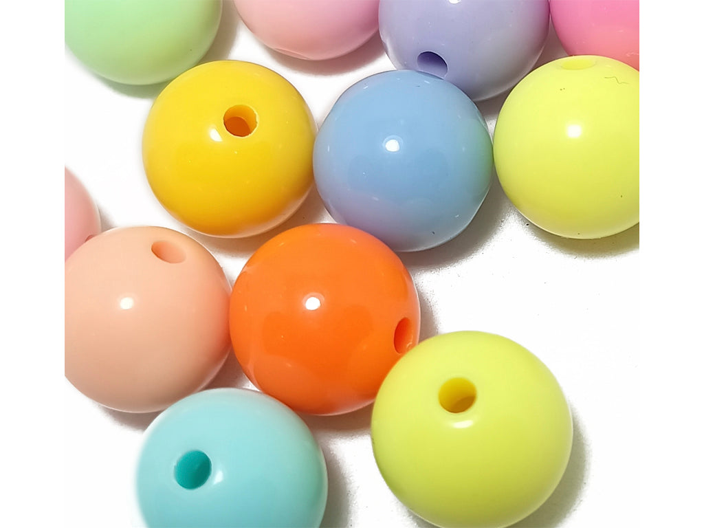 Multicolor Round Acrylic Beads