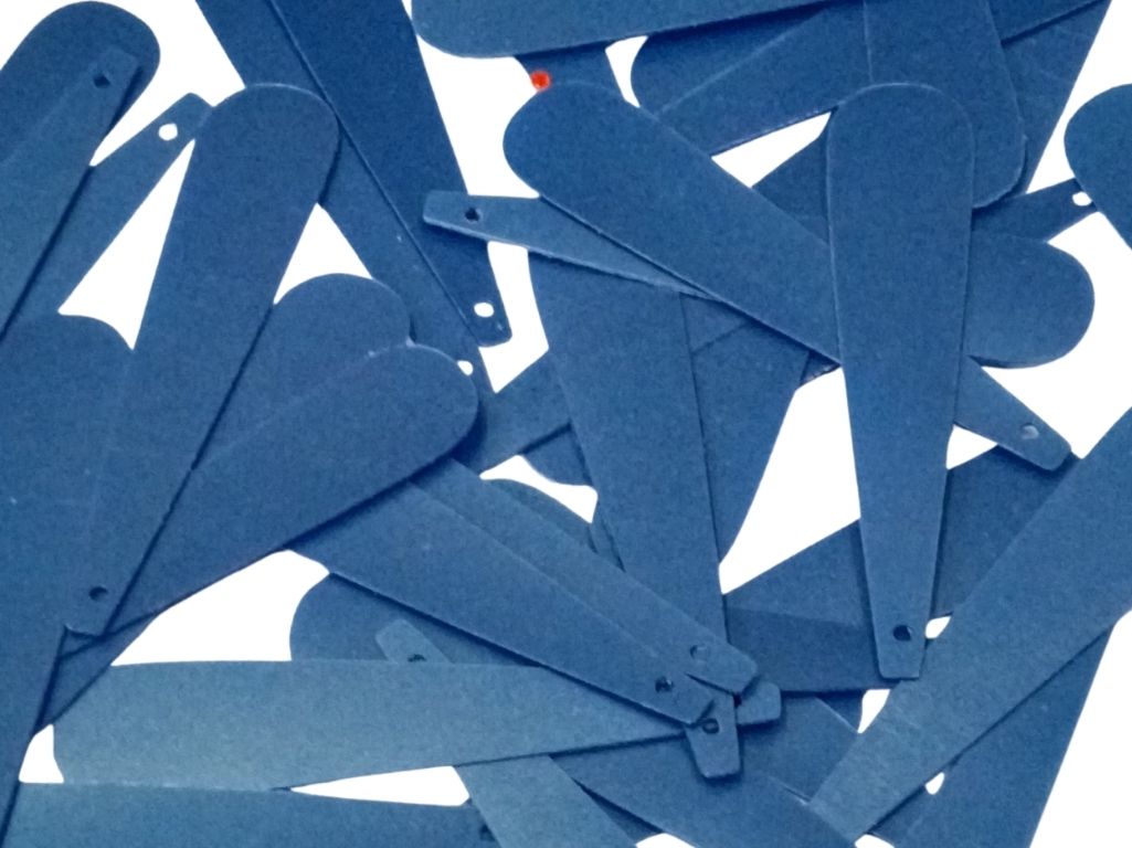 Blue Teardrop Plastic Embroidery Sequins