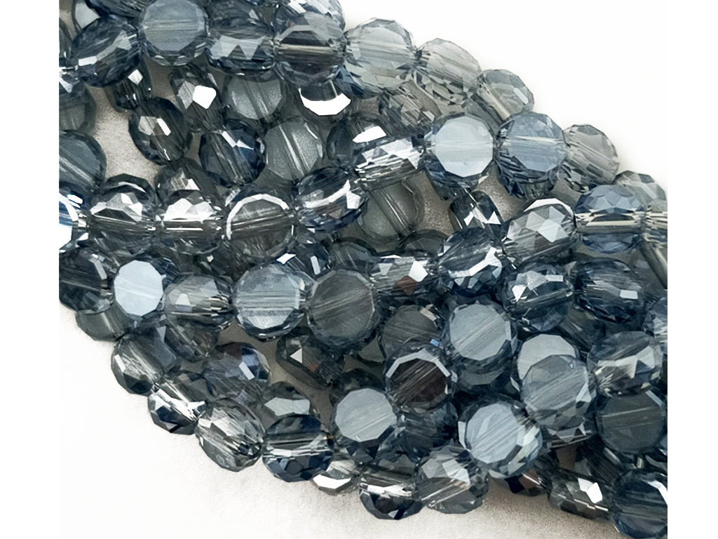 Usafa Blue Flat Base Spherical Crystal Beads