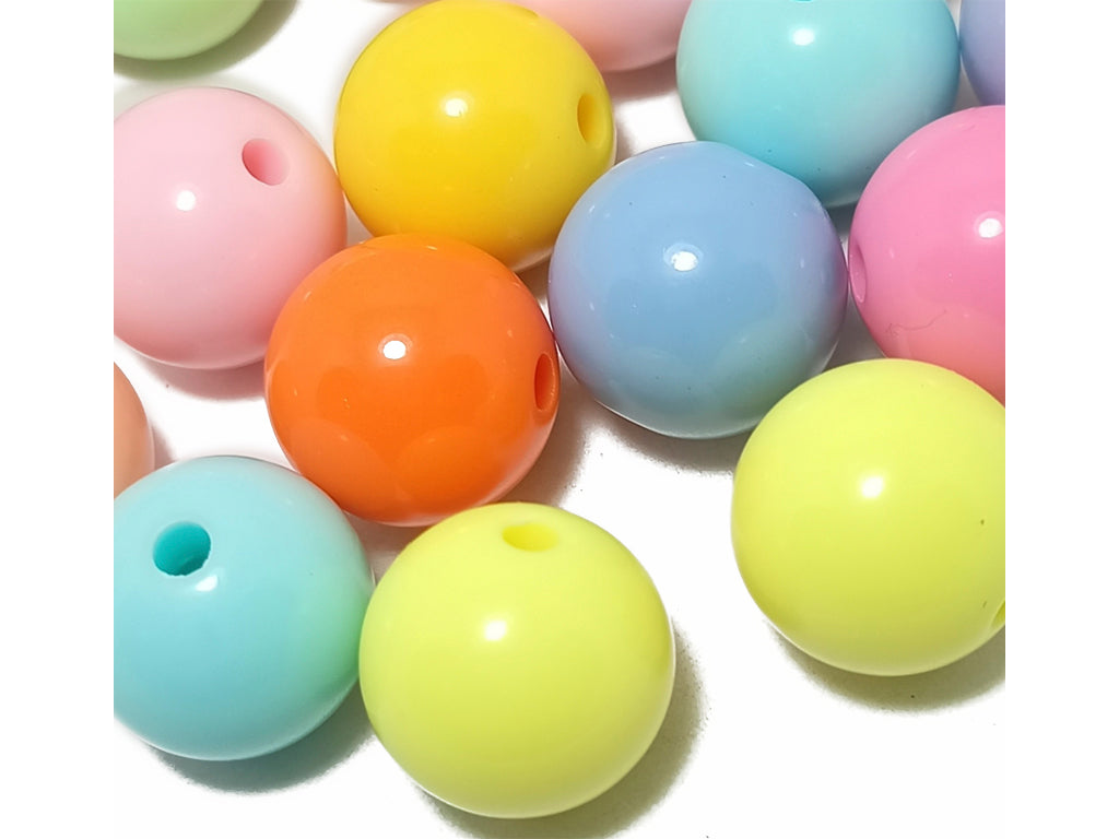 Multicolor Round Acrylic Beads