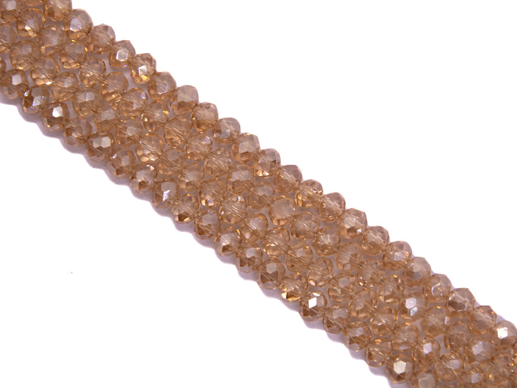 Light Peach Transparent Double Tone Crystal Beads