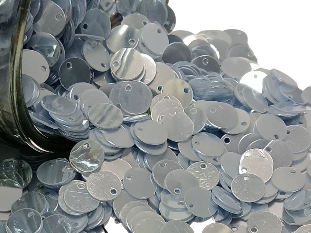 White Circular Plastic Embroidery Sequins