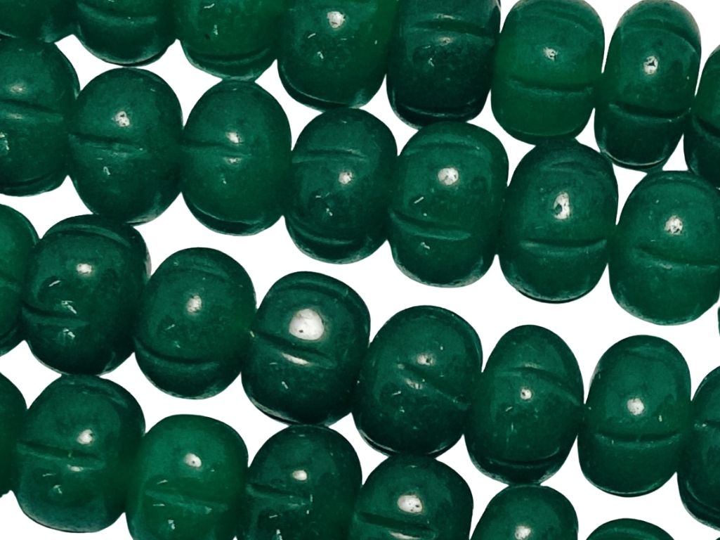 Sea Green Pumpkin Shaped Natural Stone Beads