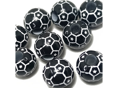 Black & White Circular Acrylic Beads