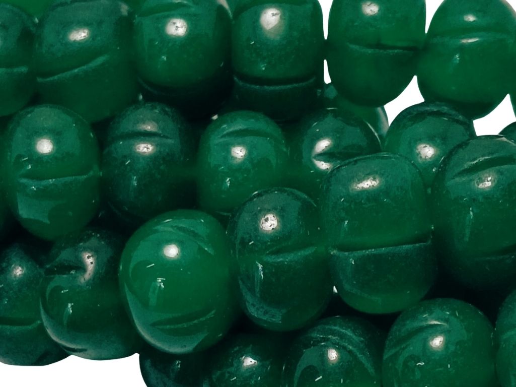 Sea Green Pumpkin Shaped Natural Stone Beads