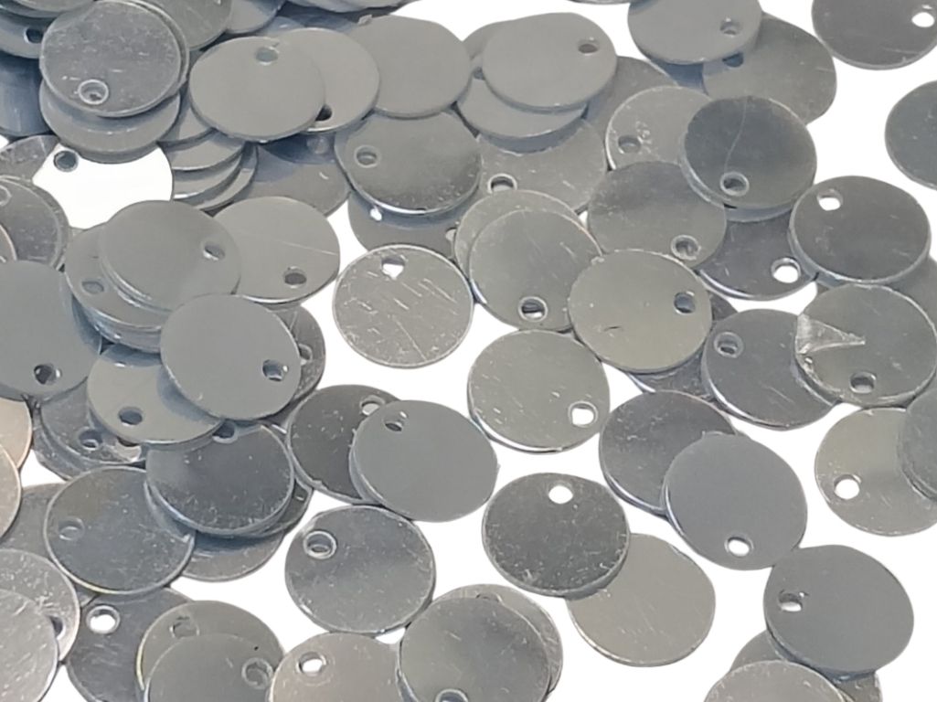 White Circular Plastic Embroidery Sequins