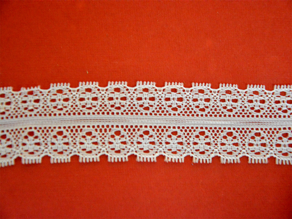 White Pattern L-51 Dyeable Cotton Crochet Lace (Wholesale)