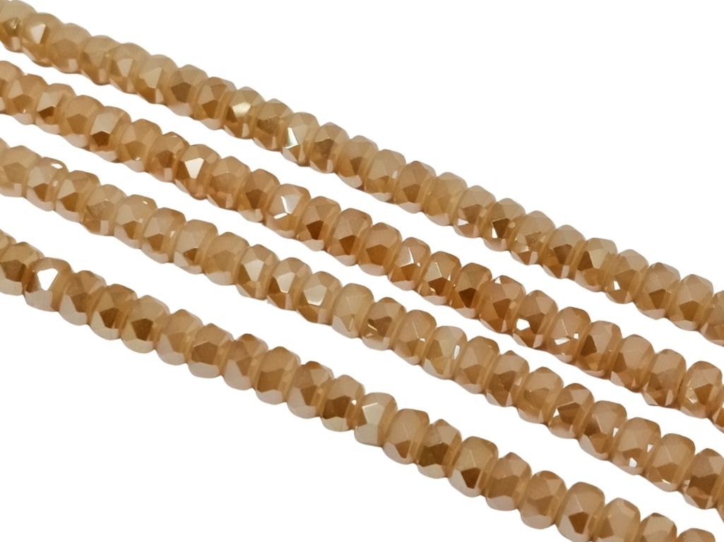 Brown Rainbow New Half Cut Crystal Beads