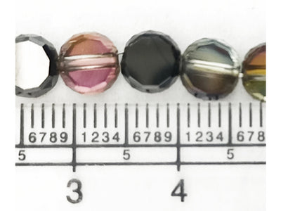 Black & Transparent Flat Base Spherical Crystal Beads (Wholesale)