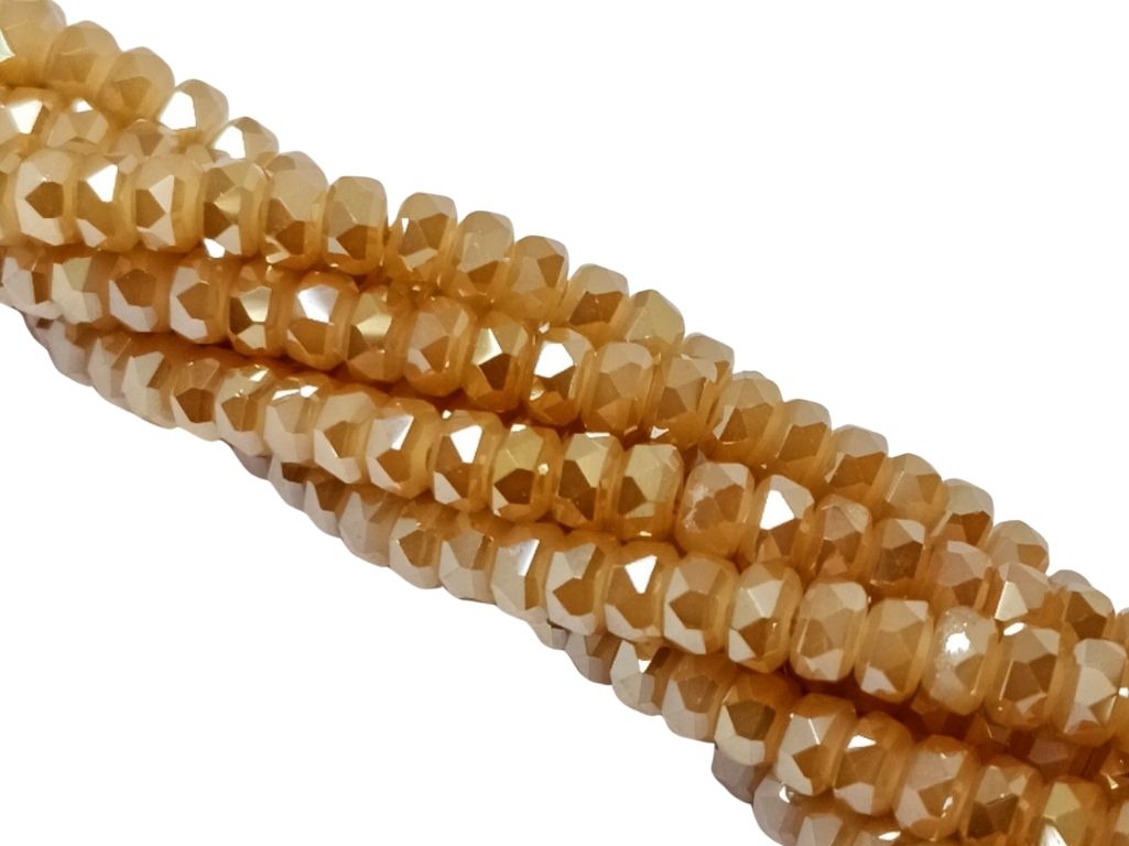 Brown Rainbow New Half Cut Crystal Beads