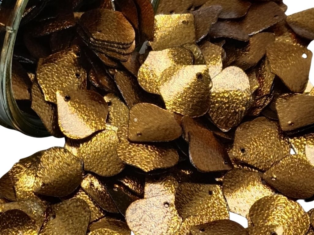 Golden Leaf Plastic Embroidery Sequins
